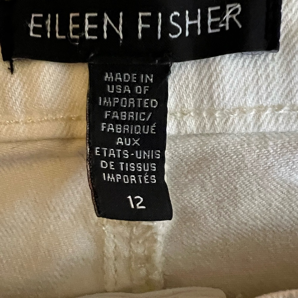 Eileen Fisher Cropped Jeans in white, size 12 - Picture 2 of 5